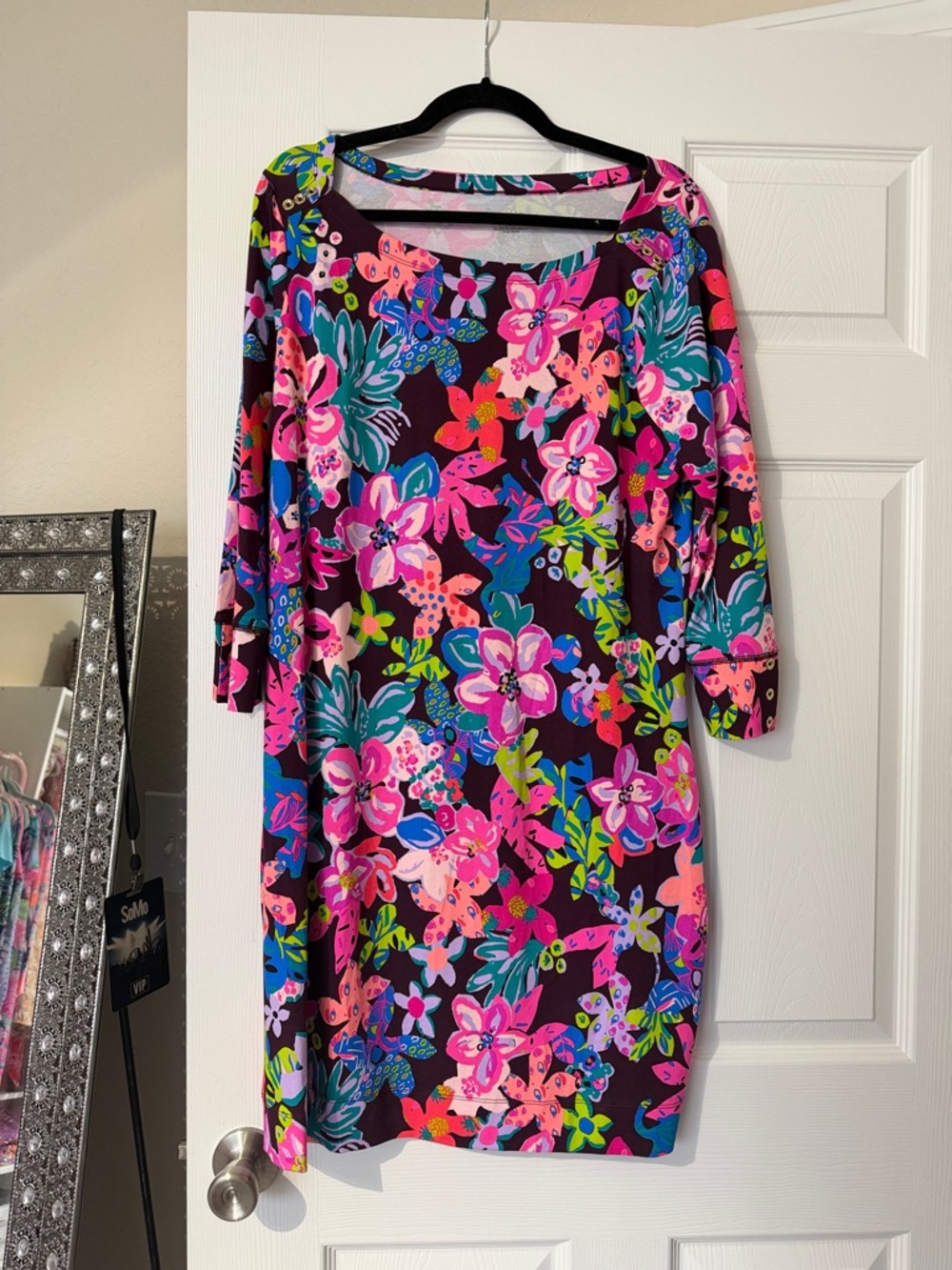 Lilly Pulitzer Multi-Color Floral Long Sleeve Shift Dress
